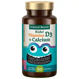Holland & Barrett Holland and Barrett Kids! Vitamine D3 + Calcium - 30 gummies aanbieding