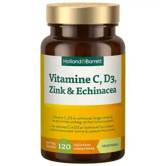 Holland & Barrett Holland & Barrett Vitamine C, D3, Zink & Echinacea - 120 tabletten aanbieding