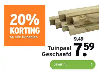 GAMMA Tuinpaal geschaafd aanbieding