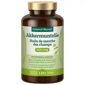Holland & Barrett Holland & Barrett Akkermuntolie 200mg - 120 softgels aanbieding