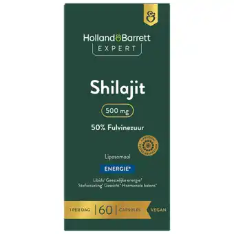 Holland & Barrett Holland & Barrett Expert Shilajit 500mg 50% Fulvinezuur Liposomaal - 60 capsules aanbieding