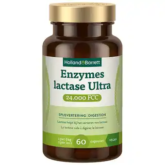 Holland & Barrett Holland & Barrett Enzymes Lactase Ultra 24.000 FCC - 60 capsules aanbieding