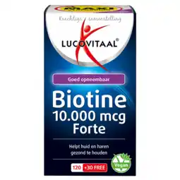 Holland & Barrett Lucovitaal Biotine 10.000mcg Forte - 150 zuigtabletjes aanbieding