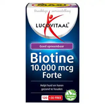 Holland & Barrett Lucovitaal Biotine 10.000mcg Forte - 150 zuigtabletjes aanbieding