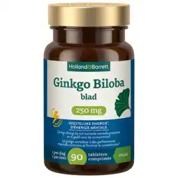 Holland & Barrett Holland & Barrett Ginkgo Biloba Blad 250mg - 90 tabletten aanbieding