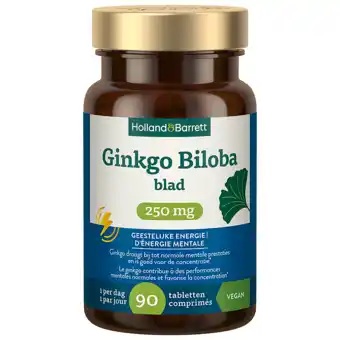 Holland & Barrett Holland & Barrett Ginkgo Biloba Blad 250mg - 90 tabletten aanbieding