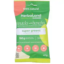 Holland & Barrett Herbaland Snacks with Benefits Super Greens Gummies - 40g aanbieding