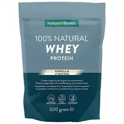 Holland & Barrett Holland & Barrett 100% Natural Whey Protein Vanilla - 500g aanbieding