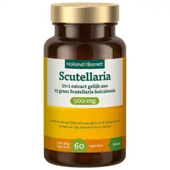 Holland & Barrett Holland & Barrett Scutellaria 500mg - 60 capsules aanbieding