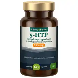 Holland & Barrett Holland & Barrett 5-HTP (5-Hydroxytryptofaan) 150mg Uit 500mg Griffonia Simplicifolia - 60 capsules aanbieding