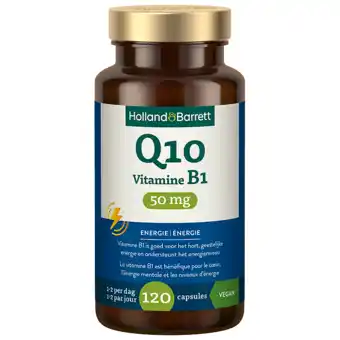 Holland & Barrett Holland & Barrett Q10 Vitamine B1 50mg - 120 capsules aanbieding