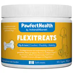 Holland & Barrett Holland & Barrett PawfectHealth Flexitreats Hip & Joint Hond - 60 soft treats aanbieding