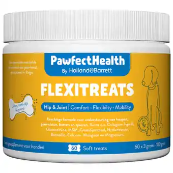 Holland & Barrett Holland & Barrett PawfectHealth Flexitreats Hip & Joint Hond - 60 soft treats aanbieding