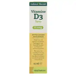 Holland & Barrett Holland & Barrett Vitamine D3 Spray 75 mcg - 15ml aanbieding