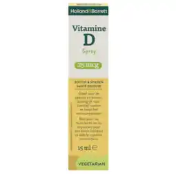 Holland & Barrett Holland & Barrett Vitamine D Spray 25 mcg - 15 ml aanbieding