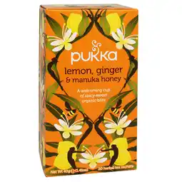 Holland & Barrett Pukka Lemon Ginger Manuka Bio (20 Theezakjes) aanbieding