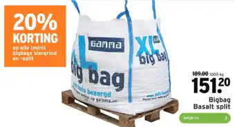 GAMMA Bigbag basalt split 20% Korting 1000 kg aanbieding