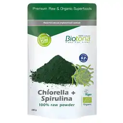 Holland & Barrett Biotona Spirulina + Chlorella Poeder Bio - 200g aanbieding