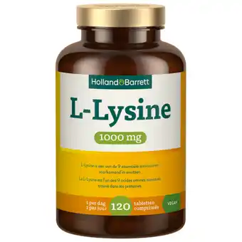 Holland & Barrett Holland & Barrett L-Lysine 1000mg - 120 tabletten aanbieding