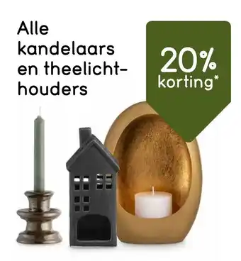 Leen Bakker Alle kandelaars en theelichthouders aanbieding