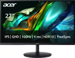 MediaMarkt Acer Sh272uebmiphux - 27 Inch 2560 X 1440 (quad Hd) Ips-paneel In Hoogte Verstelbaar aanbieding