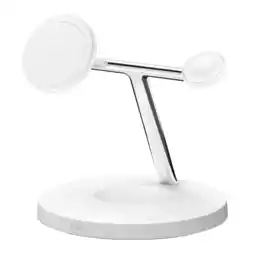 MediaMarkt Belkin Belkin Boostcharge Pro 3-in-1 Wireless Charging Stand Met Magsafe Wit aanbieding