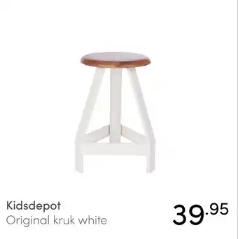 Baby & Tiener Kidsdepot Original kruk white aanbieding