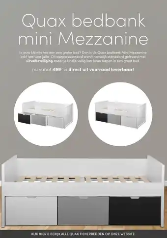 Baby & Tiener Quax bedbank mini Mezzoanine aanbieding