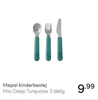 Baby & Tiener Mepal kinderbestej Mio Deep Turquoise 3 delig aanbieding