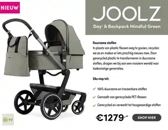 Baby & Tiener Joolz Day & Backpack Mindful Green aanbieding