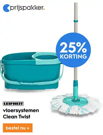 Blokker LEIFHEIT vloersystemen Clean Twist aanbieding