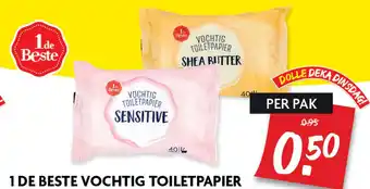 Dekamarkt 1 DE BESTE VOCHTIG TOILETPAPIER aanbieding