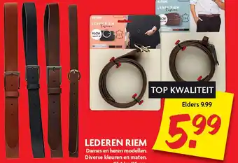 Dekamarkt LEDEREN RIEM aanbieding