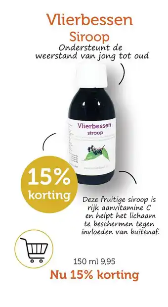 De Rode Pilaren Vlierbessen Siroop aanbieding