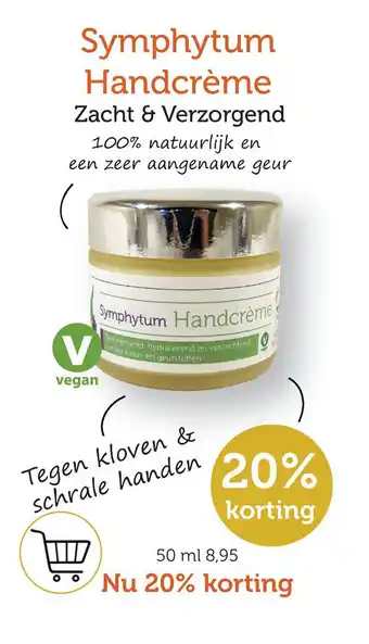 De Rode Pilaren Symphytum Handcrème aanbieding