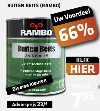 De voordeelmarkt Buiten Beits (Rambo) aanbieding