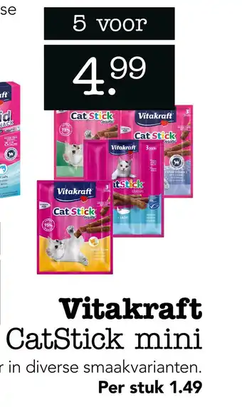 Dierspecialist Vitakraft CatStick mini aanbieding