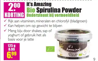 Gezond & Wel it's Amazing Bio Spirulina Powder aanbieding