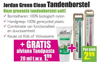 Gezond & Wel Jordan Green Clean Tandenborstel aanbieding