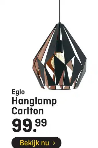 Hubo Hanglamp Carlton aanbieding