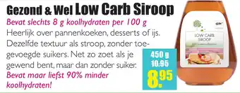 Gezond & Wel Gezond & Wel Low Carb Siroop aanbieding