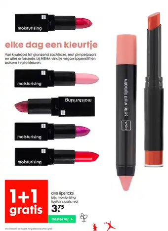 HEMA Alle Lipsticks aanbieding