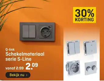 Hubo Q-link Schakelmateriaal serie S-Line aanbieding