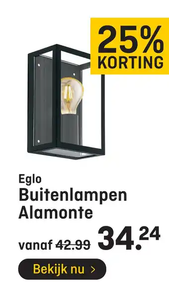 Hubo Eglo Buitenlampen Alamonte aanbieding