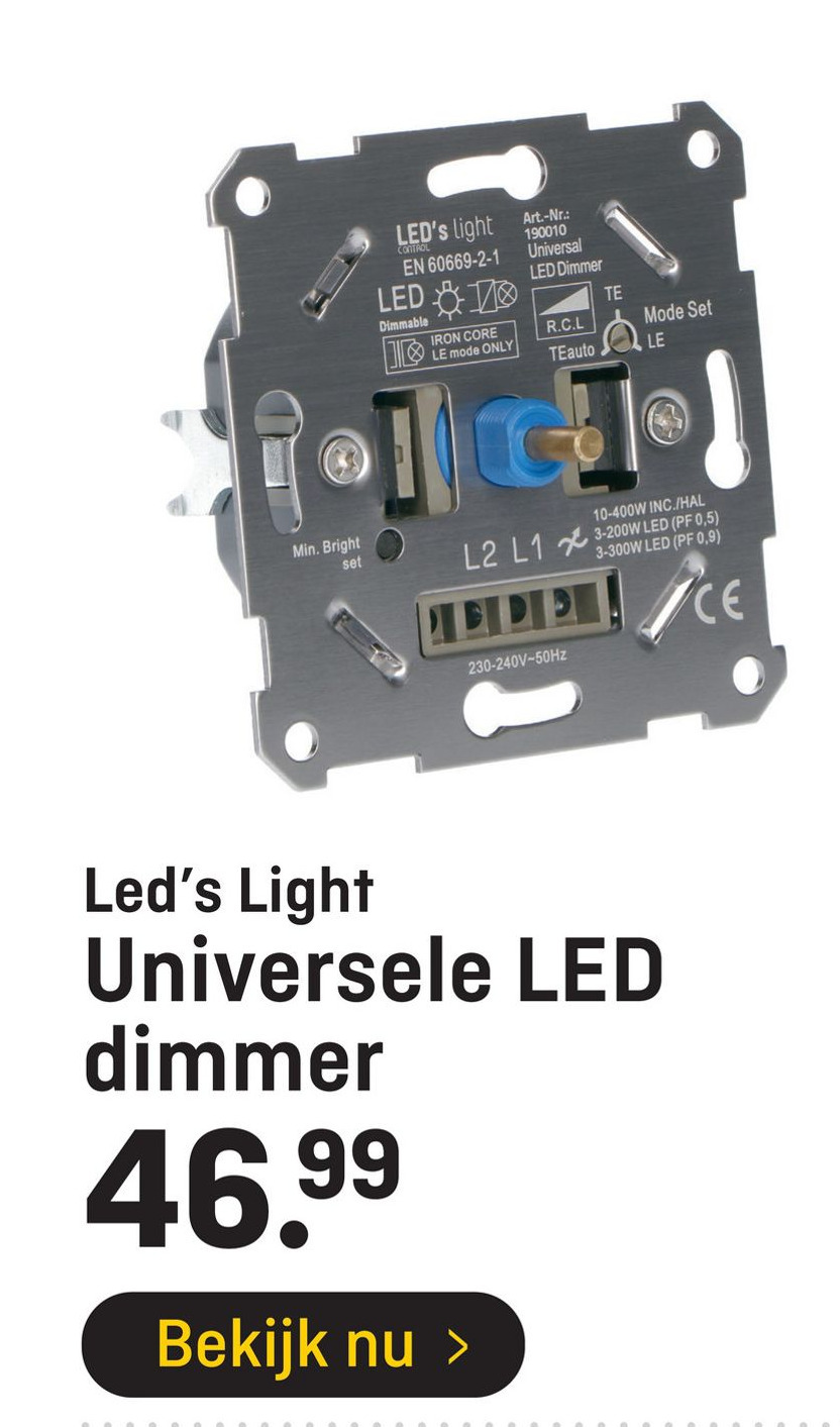 Led's Light Universele LED dimmer aanbieding bij Hubo
