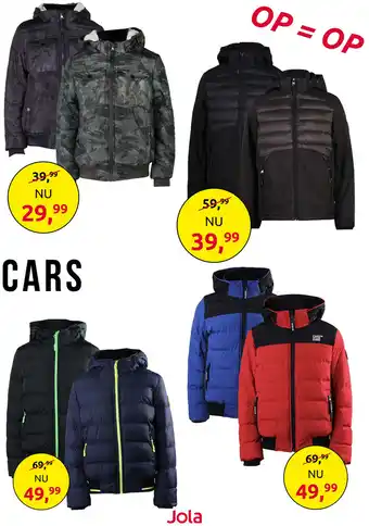 Jola Mode Cars jassen aanbieding