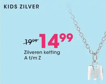 Lucardi Zilveren ketting A t/m Z aanbieding