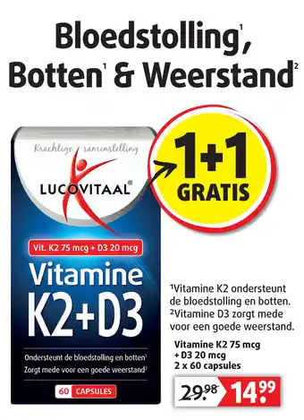 Lucovitaal Vitamine K2+D3 aanbieding