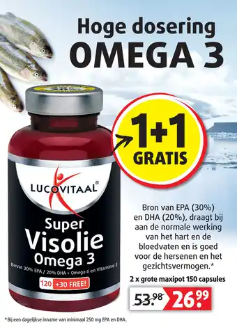 Lucovitaal Super Visolie Omega 3 aanbieding