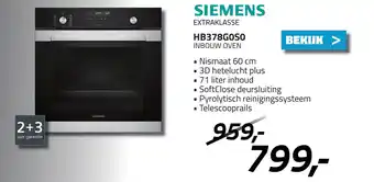 Obbink Siemens Hb378Goso Inbouw Oven aanbieding